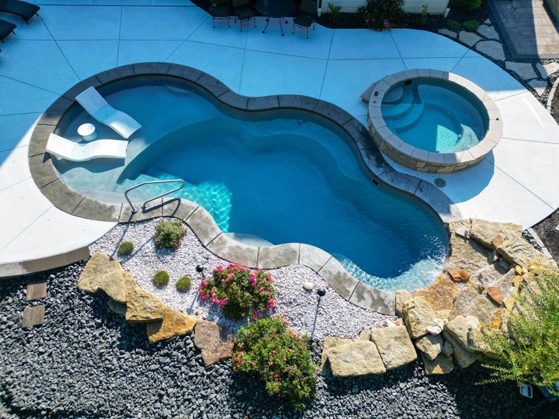 Inground pool installation Mansfield TX by Hoss Custom Pools